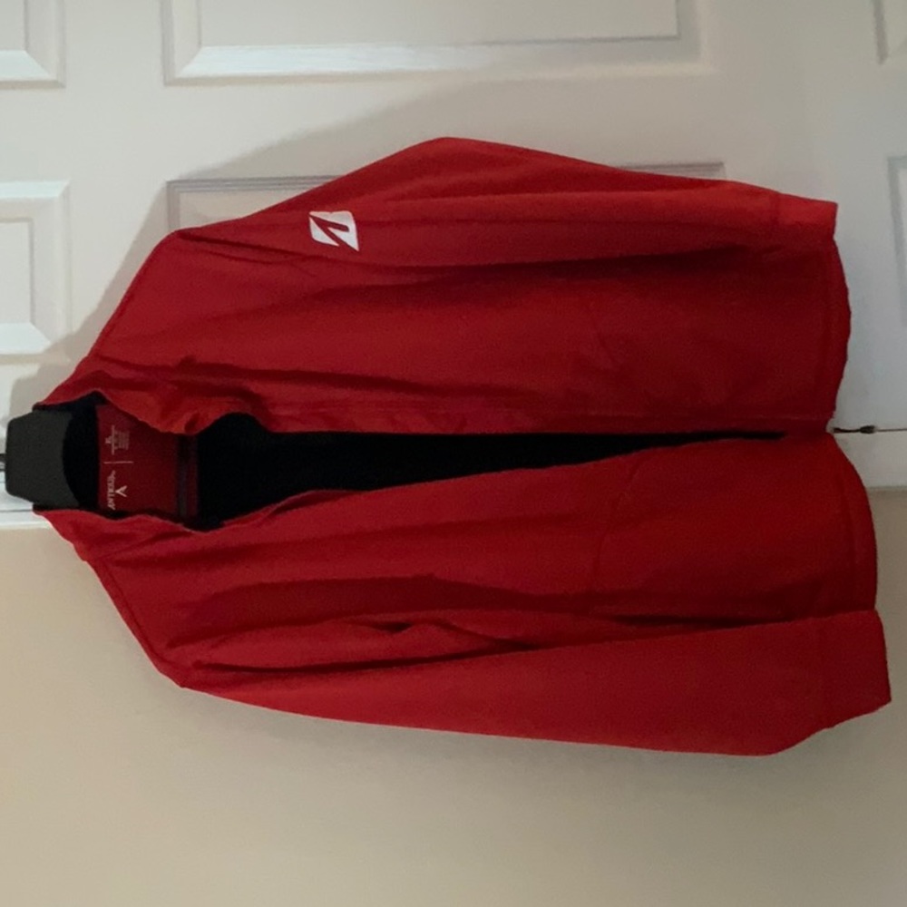 Mens used, XL, Antigua, red jacket.